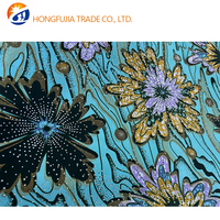 Kain Batik Ankara Wax Print Poliester 100% Anti-Pill (Ukuran 6) Paling Populer untuk Gaun Anak Perempuan