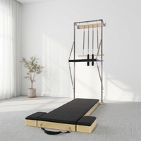Sistema de Equipo de Pilates para Pared, Media Torre con Plataforma Alta y Colores Personalizados, Venta al Por Mayor de Fábrica