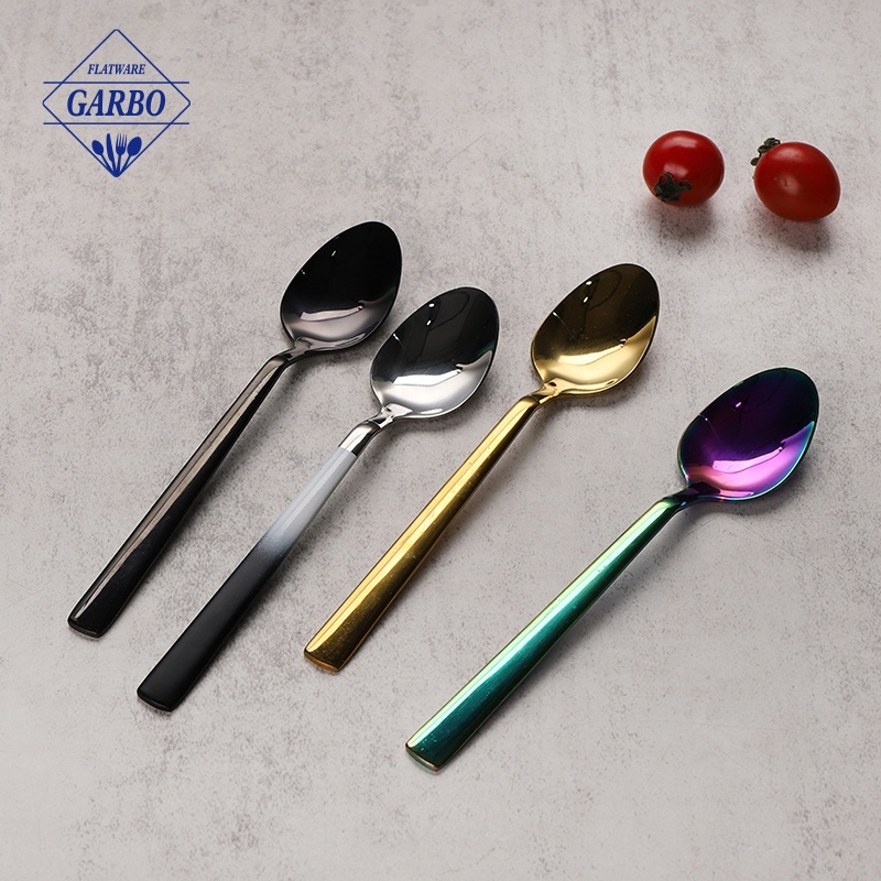 Wholesale 24pcs PVD Champagne Gold Stainless Steel 410/13-0 Cutlery Set Knife Fork Dinner Spoon Tea Spoon for Hotel Restaurant · image 4