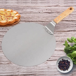 <span class=keywords><strong>Pelle</strong></span> à <span class=keywords><strong>pizza</strong></span> en acier inoxydable, manche en <span class=keywords><strong>bois</strong></span>, Offre Spéciale, 12 pouces - Product Image 3