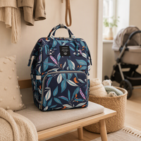 Sac à dos pour maman, sac pour mère et bébé, style preppy, tendance, décontracté, sac pour maman en tissu Oxford, 36-55L, respirant, antivol