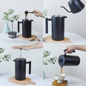 Cafetière à pression, 1 Litre/8 <span class=keywords><strong>tasses</strong></span>, pressoir à café isolé à Double paroi et théière avec acier inoxydable de qualité 304 - Product Image 6