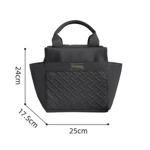 Wholesale Large Capacity Portable Water Resistant Eco-Friendly Polyester Geometric Pattern Quilting Insulated Cooler Bag - Product Image 3