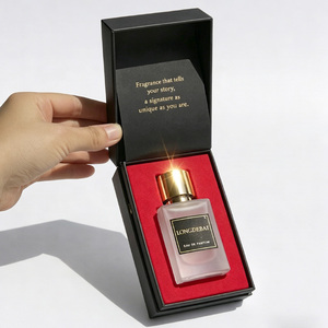 Factory Luxury Frost Perfume Glass <b>Bottle</b> Empty Clear Crimp Rectangle Metal Cap Matte 30ml 50ml 100ml Perfume <b>Bottle</b> With Box - Product Image 1