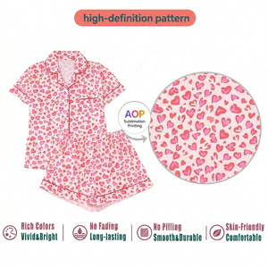 <span class=keywords><strong>Pigiama</strong></span> da <span class=keywords><strong>Donna</strong></span> in Due Pezzi per San Valentino, Set con Top a Maniche Corte e Pantaloncini, Vendita Diretta - Product Image 5