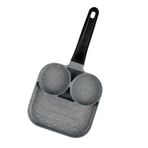 Sartén Antiadherente de <span class=keywords><strong>Aluminio</strong></span> <span class=keywords><strong>Fundido</strong></span> a Presión, Sartén para Panqueques con 3 Orificios, Sartén de Granito para el Hogar, Aire Libre y Camping, Apta para Inducción - Product Image 4