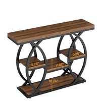 Table console nordique à plusieurs niveaux avec cadre en fer - Étagère d'entrée minimaliste moderne, bibliothèque murale légère et luxueuse