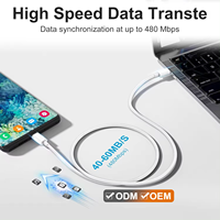 Cable de Datos Premium de 3 pies (1 m) Tipo C a Tipo C, Cable de Carga USB-C de 6 Pies, Cable de Carga Rápida Tipo C Personalizado