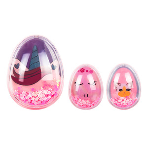 Cartoon <b>Egg</b> Hair Comb Scalp Massager Portable Round Cushion Comb Makeup Straightening Comb Pink Purple Cats Design - Product Image 1