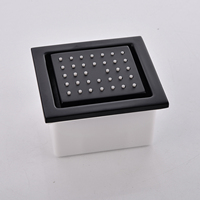 Ensemble de robinetterie de douche de luxe 2026 avec finition noire, LED RGB, mitigeur thermostatique et jets de 4 pouces