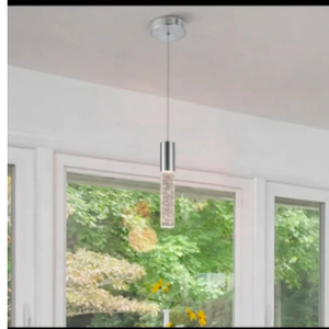 Hiện đại <span class=keywords><strong>Chrome</strong></span> LED trần ánh sáng mặt dây chuyền duy nhất ánh sáng Nước bong bóng cột thủy tinh pha lê Đèn chùm cho nhà bếp phòng ngủ ăn - Product Image 3