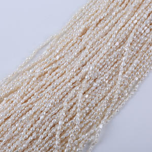 Promotion : Chaînes de perles d'eau douce et naturelles violettes de 3-4 mm, semi-finies, pour la fabrication de bijoux DIY, vente en gros - Product Image 2