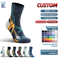 Chaussettes de sport pour hommes, course à pied, basketball, logo personnalisé, haute qualité, bas de compression pour femmes LONGFEI, vente en gros