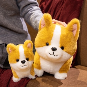 Venta al por mayor de peluche de pie de simulación Corgi Animal de peluche decoración del hogar suave realista Animal Plushies Corgi cachorro muñeca - Product Image 5
