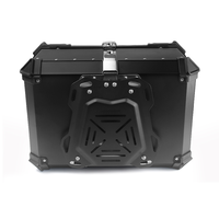 Coffre de moto de luxe en alliage d'aluminium épais, coffre étanche à grande capacité pour motocyclette, noir