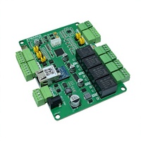 Módulo de Control IO MODBUS TCP/IP RS485 con 4 Entradas Digitales, 4 Salidas de Relé Electromagnético, 8 Entradas Analógicas y 2 Salidas Analógicas DIN