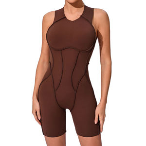 Pagliaccetto da ballo da donna a asciugatura rapida e aperta senza maniche tuta sportiva a compressione morbida - Product Image 4