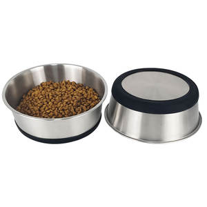 Lihong atacado tigela de animal de estimação, tigela de cão de aço inoxidável antiderrapante de alta qualidade, tigela de comida para gato, alimentador de animais de estimação multi-tamanho - Product Image 1