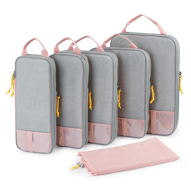 6 Stück Kompression verpackungs würfel Travel Portable Water proof Cloth Organizer für Koffer Fashion Lady Packing Cubes
