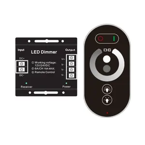 18a ou 30a LED variateur 3 canaux sans fil télécommande LED contrôleur tactile noir fabricant vente directe