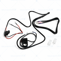 Arnés de cableado LED para motocicleta con interruptor de manillar 200W, control de encendido/apagado/luces altas/bajas para luz de conducción y faro auxiliar