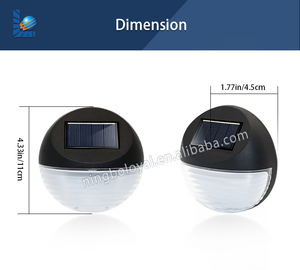Fidèle en plastique noir mur LED décoration étanche paysage jardin <span class=keywords><strong>terrasse</strong></span> extérieure lumière solaire de clôture - Product Image 6