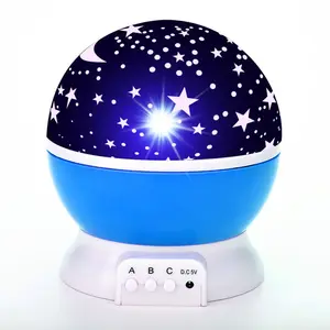 Stern Projektor Lampe Kinder Schlafzimmer LED Nachtlicht Baby Lampe Dekor Rotierende Sternen gärtnerei Mond Galaxie Projektor Tisch lampe