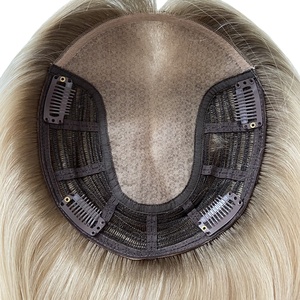 2025 Venda Quente Artesanal 6.5x7 ''Topper De Seda Pode Ser Usada a Qualquer Momento Peruca De Cabelo Humano Natural Embalagem Personalizada - Product Image 2