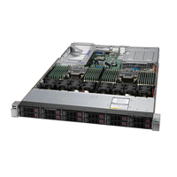 Serper SYS-120U-TNR 1U 랙 서버 10Gbe 고밀도 스토리지 클라우드 컴퓨팅 가상화 슈퍼마이크로 220-240V 100W RS-232