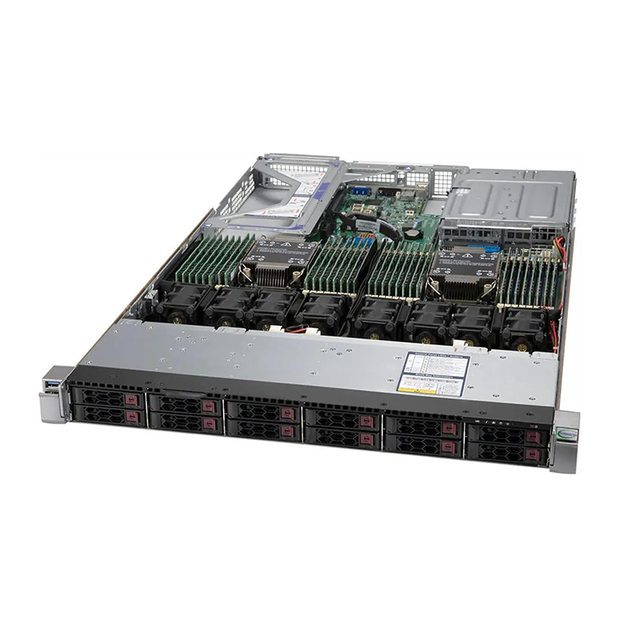 Serper SYS-120U-TNR 1U Rack Server 10Gbe High Density Storage Cloud Computing Virtualization Supermicro 220-240V 100W RS-232