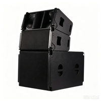 Enceinte Line Array active portable POWER AUDIO VR-210 double 10 pouces 1400W de puissance de crête pour performances en extérieur