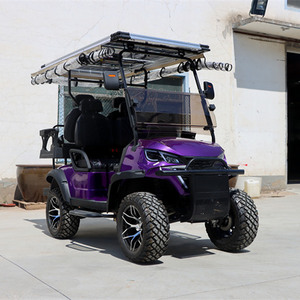 Voiturette de golf 2+2 places couleur personnalisée avec batterie solaire au plomb-acide 30-50 km/h - Product Image 3