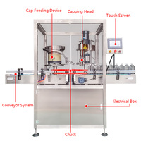 Machine de sertissage automatique YIMU CM100 pour bouchons métalliques de bouteilles de whisky, de vin et d'huile, avec système de verrouillage et de scellement des bouchons en aluminium.