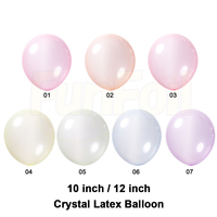 Ballons en Cristal Pastel 10 12 pouces Cristal Latex Ballons Baby Shower Anniversaire Fête Décor Arc-en-Ciel Cristal Pastel Ballons en Latex
