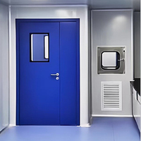 Porte hermétique simple ou double battante en acier sur mesure certifiée CE pour salle blanche, idéale pour usine alimentaire, laboratoire médical et projets de salles blanches