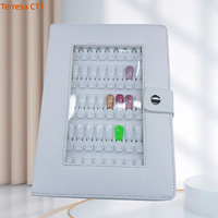 Livre d'échantillons de vernis à ongles en gel flexible de 150 couleurs, non magnétique, en plastique, forme carrée, pour un facile assortiment des couleurs, salons de manucure Terresa