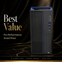 Desktop Bisnis OEM Custom Hygon 3350 8 Core 3.0GHz 16GB DDR4 256GB NVMe SSD 2GB Grafis Monitor 23.8 Inch