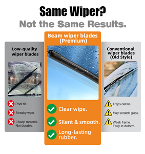 Limpiaparabrisas de silicona OEM para coches de <span class=keywords><strong>12</strong></span> a 28 pulgadas, embalaje de logotipo personalizado de fábrica disponible, limpiaparabrisas negro Mu Skoda 100 - Product Image 5