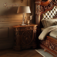 Luxuriöses Amerikanisches Klassisches California King Bettgestell Vintage Massivholz Leder Handgefertigtes King-Size-Bettset