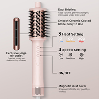 Brosse à air chaud professionnelle OEM 4 en 1, 1400W, 110000RPM, moteur sans balais, sèche-cheveux, boucleur, lisseur pour salon et hôtel