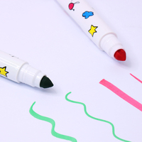 Marqueurs artistiques lavables pour tout-petits, stylos de tableau, 12/24/36 couleurs, en feutre, pour dessiner des jouets, papeterie, 10 pièces