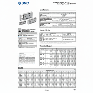 SMC Pneumatics Cylindre à double tige CXSM25-40 Pièces pneumatiques de haute qualité - Product Image 1