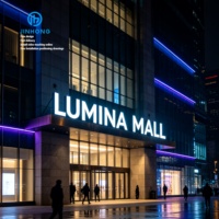 Enseigne LED rétroéclairée 3D personnalisée pour studio, étanche IP65 avec transformateur, pour publicité et décoration extérieure de magasins