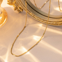 Precio de Fábrica al por Mayor, Collar de Cadena de Acero Inoxidable Chapado en Oro de 18k, Serie de Accesorios de Cadena Hipoalergénicos e Impermeables