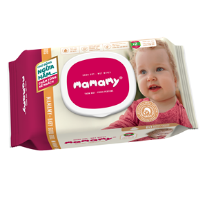 200mmx150mm Bébés MAMAMY TROPICAL Matériau sûr Protection contre les éruptions cutanées Nettoyage des couches Non-tissé OEM/ODM 100 Pièces Qualité - Product Image 1