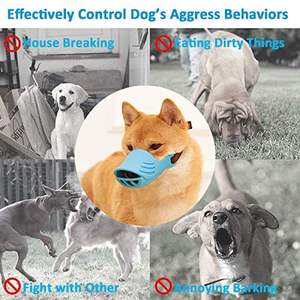 Havlayan ısırma ve çiğneme önlemek için küçük orta köpekler için ayarlanabilir kayış ile yumuşak ördek silikon ağız maskesi köpek namlu - Product Image 6