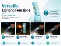 Senter Mini Saku ABS Isi Ulang dengan Lampu LED Multifungsi yang Kuat untuk Penggunaan Berkemah, Berperingkat IP20