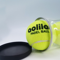 Ballons de padel en gros à faible MOQ, taille 2,5 pouces, carton de 120 pièces, élasticité stable, construction en caoutchouc et laine