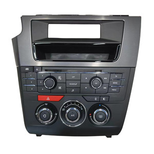 Citroen Peugeot Air Conditioning Panel 9806308377 Beige 98051342ZD <b>Black</b> Center <b>Console</b> Manual Small Screen - Product Image 3