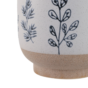 Vasi per piante dipinti a mano con foglie, di piccole e medie dimensioni, per interni ed esterni, decorazioni per la casa, vasi per fiori, eleganti contenitori per piante in ceramica - Product Image 6